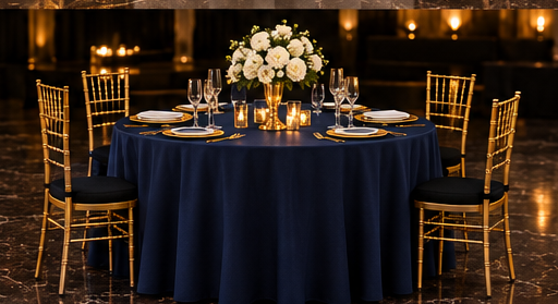 Navy Table Linen